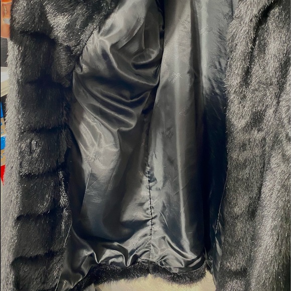 Dennis Basso faux fur coat 1X Luxury alternative to real fur Vegan friendly Luxe - Picture 7 of 10